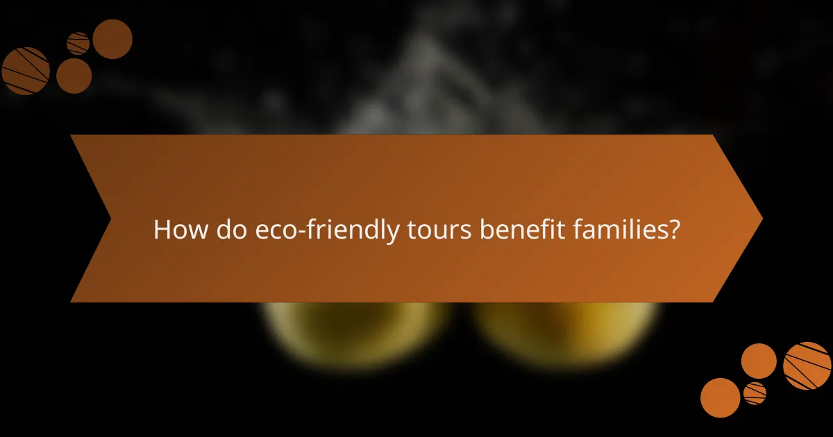 How do eco-friendly tours benefit families?