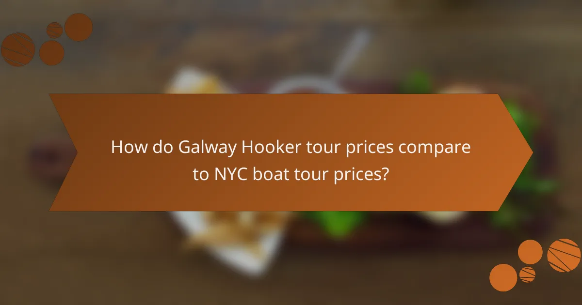 How do Galway Hooker tour prices compare to NYC boat tour prices?