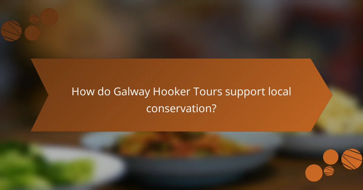 How do Galway Hooker Tours support local conservation?
