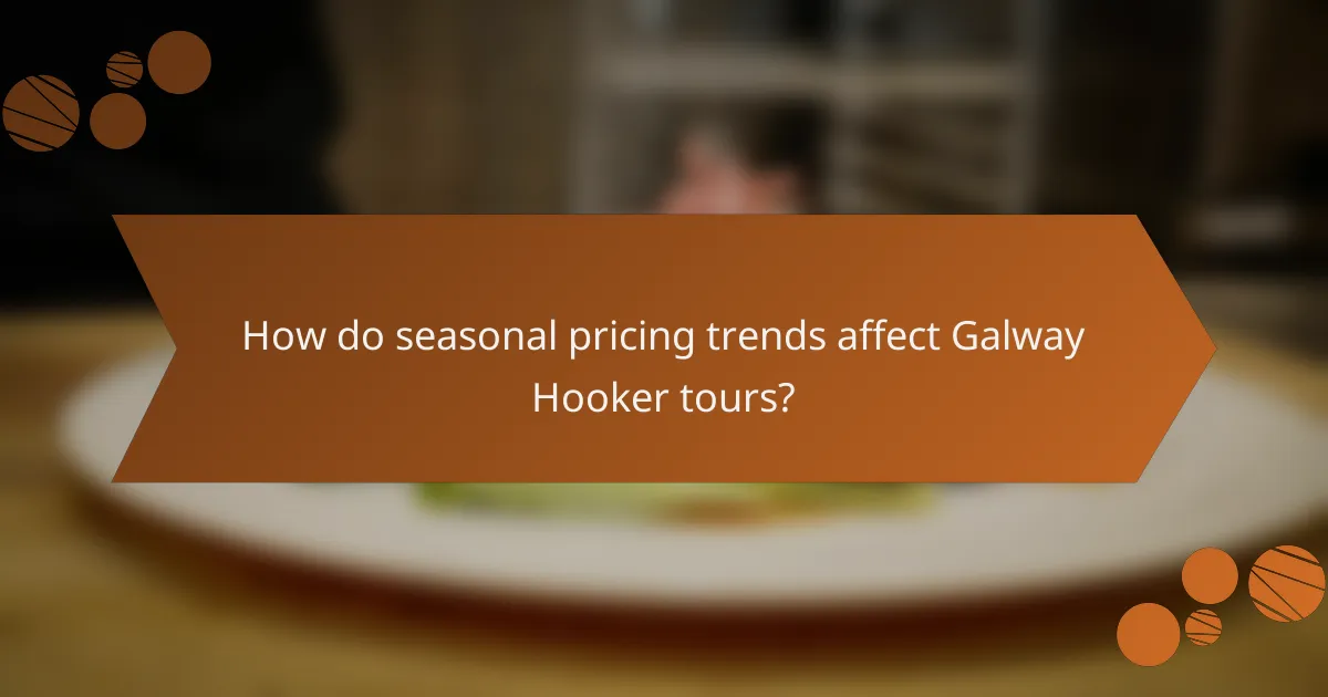 How do seasonal pricing trends affect Galway Hooker tours?