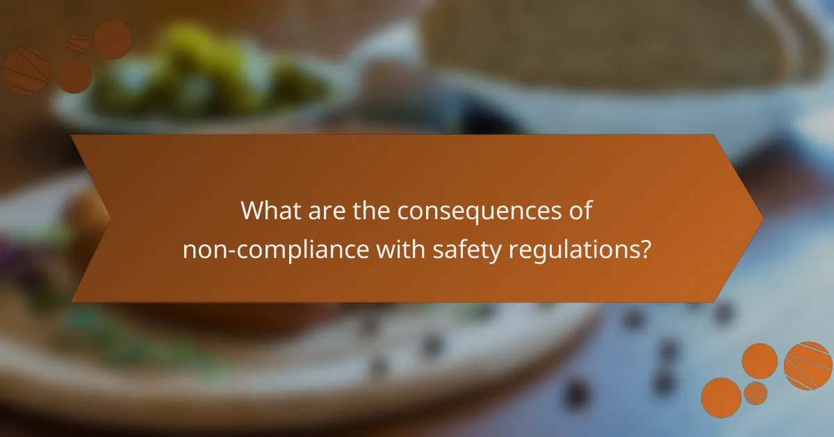 What are the consequences of non-compliance with safety regulations?