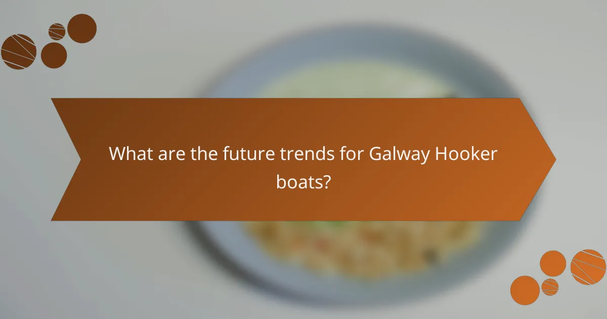 What are the future trends for Galway Hooker boats?