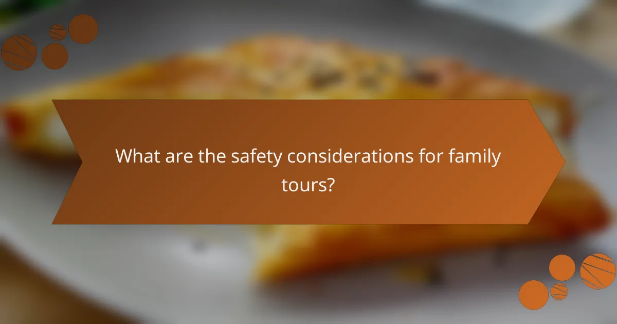 What are the safety considerations for family tours?