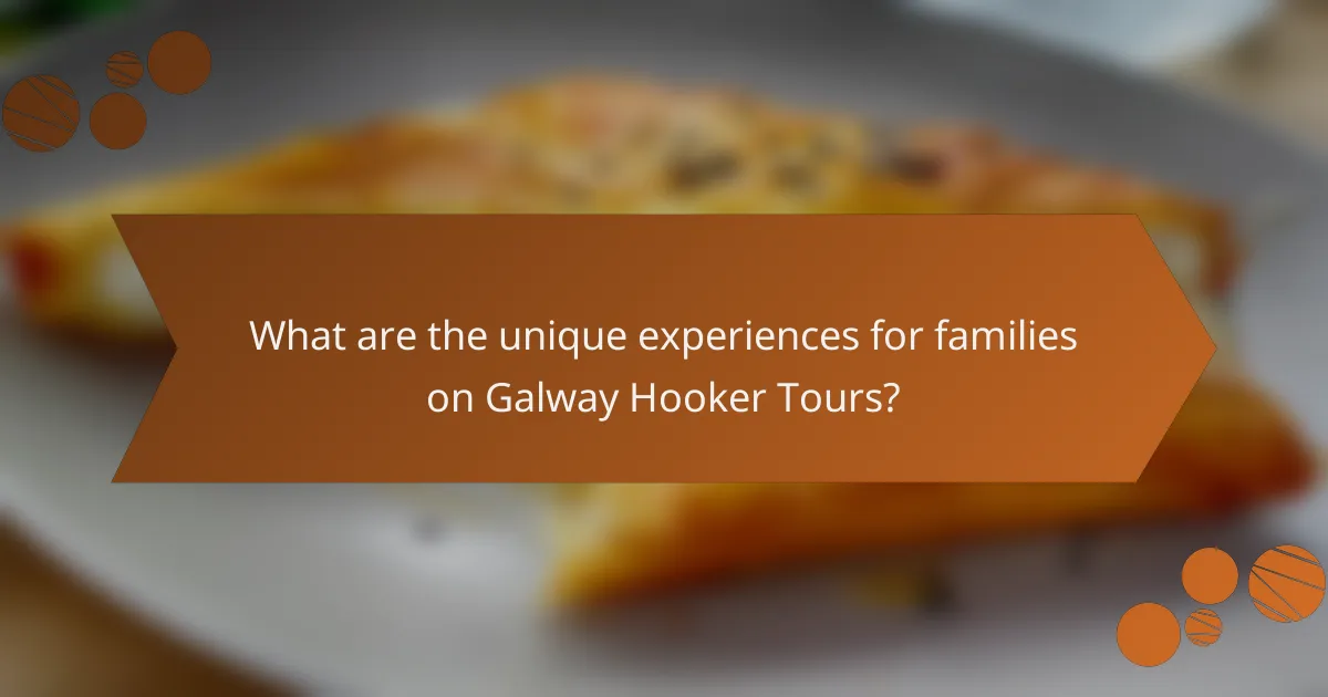 What are the unique experiences for families on Galway Hooker Tours?