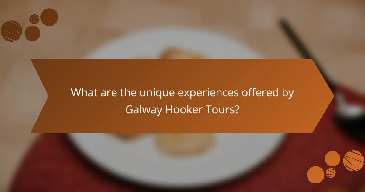 What are the unique experiences offered by Galway Hooker Tours?